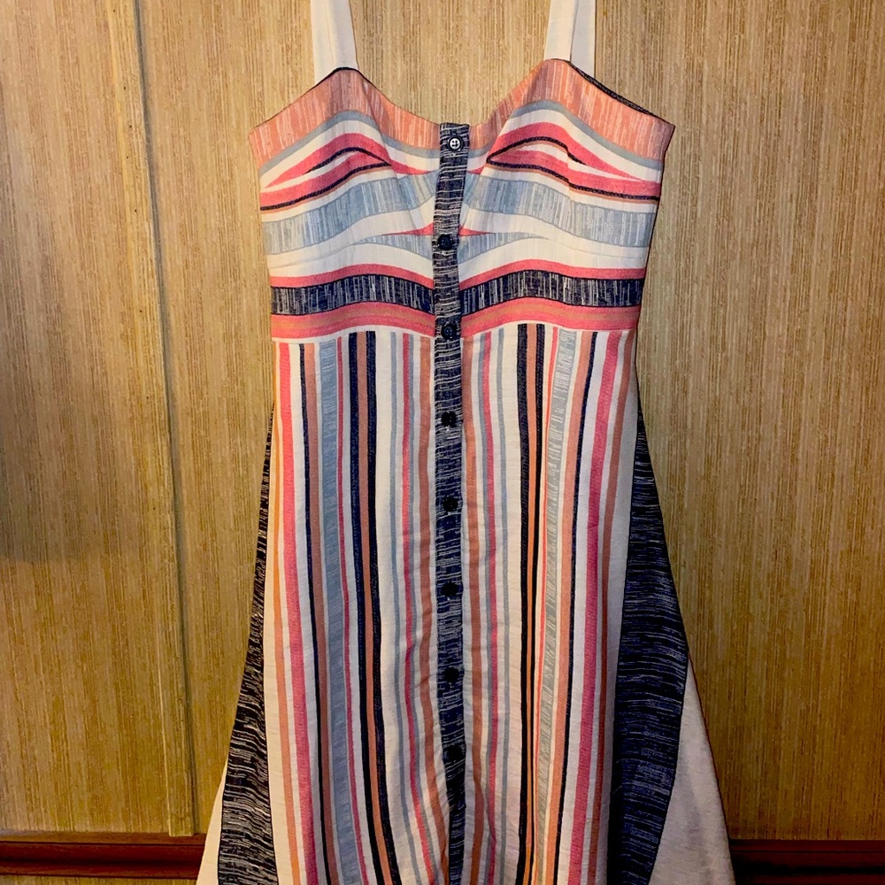 Casual striped Summer button up dress.